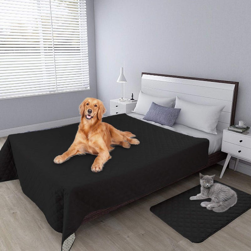 Easy-Going 100% Waterproof Dog Bed Cover, Non-Slip Pet Blanket for Furniture, Washable Couch Cover, Repleasement Sofa Cover (96X82 in,Black) - Image 2